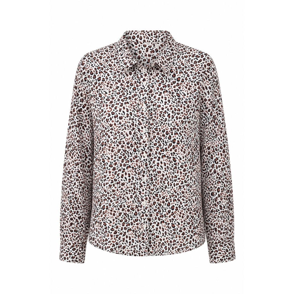 Boden The Classic Shirt Leopard Print Button Up Blouse Women US 14 Career Office